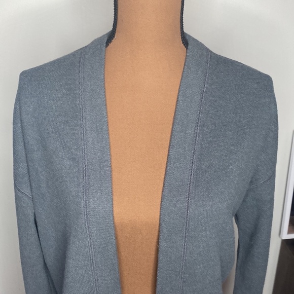 Abercrombie & Fitch grey Soft & Cozy slouched cropped sweater cardigan size XS - Picture 5 of 10